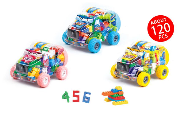 Tooly Play Racing Car Blocks - 125 Pieces