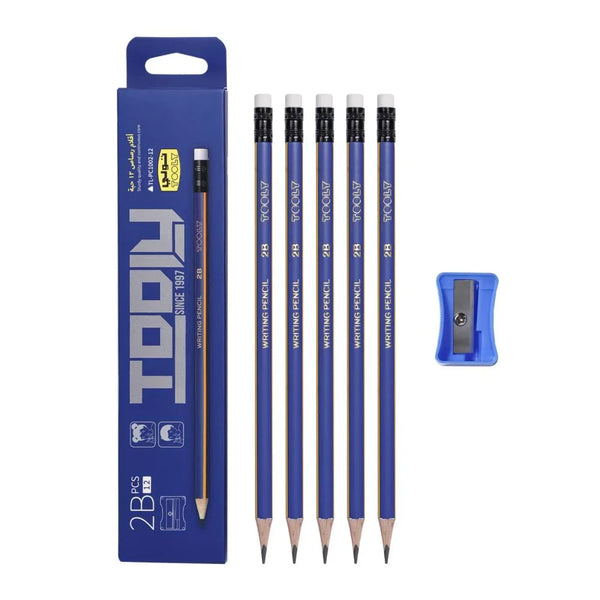 Toly 12-Pack 2B Pencils with Sharpener