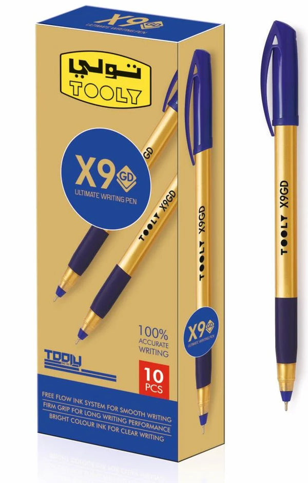 Toly X9GD Blue Ink Pen Set (10 Pieces)