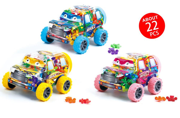 Tooly Play Racing Car Blocks - Big Genie - 22 Pieces