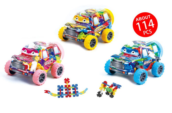 Tooly Play Racing Car Blocks - 114 Pieces