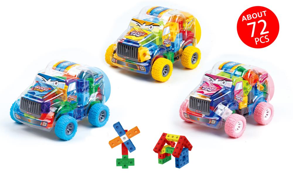 Tooly Play Racing Car Blocks - 51 Pieces