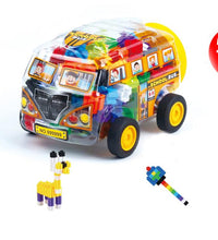 Tooly Play School Bus Blocks - 145 Pieces
