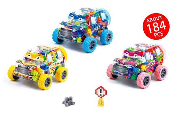 Tooly Play Racing Car Blocks - 184 Pieces