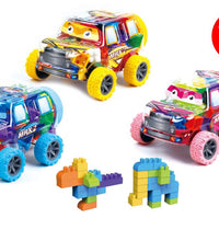 Tooly Play Racing Car Blocks - 59 Pieces