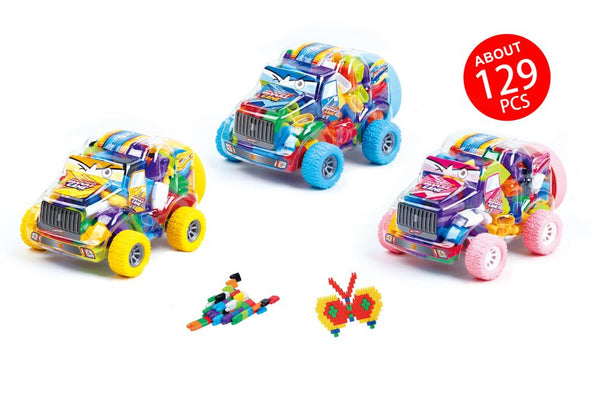 Tooly Play Racing Car Blocks - Bullet Head - 129 Pieces
