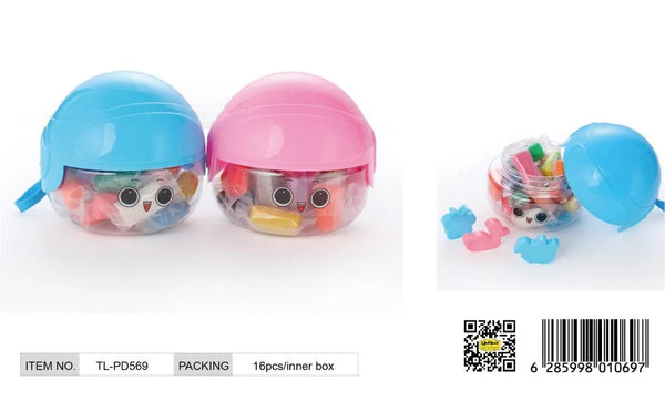 Tooly Play Clay - 24 Pieces Assorted Shapes