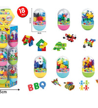 Tooly Play Egg Blocks - 18 Pieces