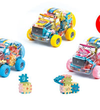 Tooly Play Racing Car Blocks - 49 Pieces