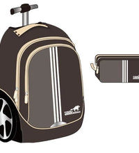 Toly Rolling School Bag with Pencil Case
